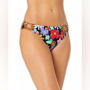 Salt + Cove Juniors' Floral Print Hipster Bikini Bottoms (M)